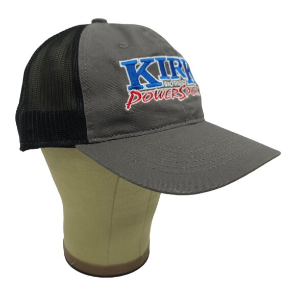 Kirk Brothers Power Sports Embroidered Logo Mesh Strapback Cap Trucker Baseball - Picture 2 of 13